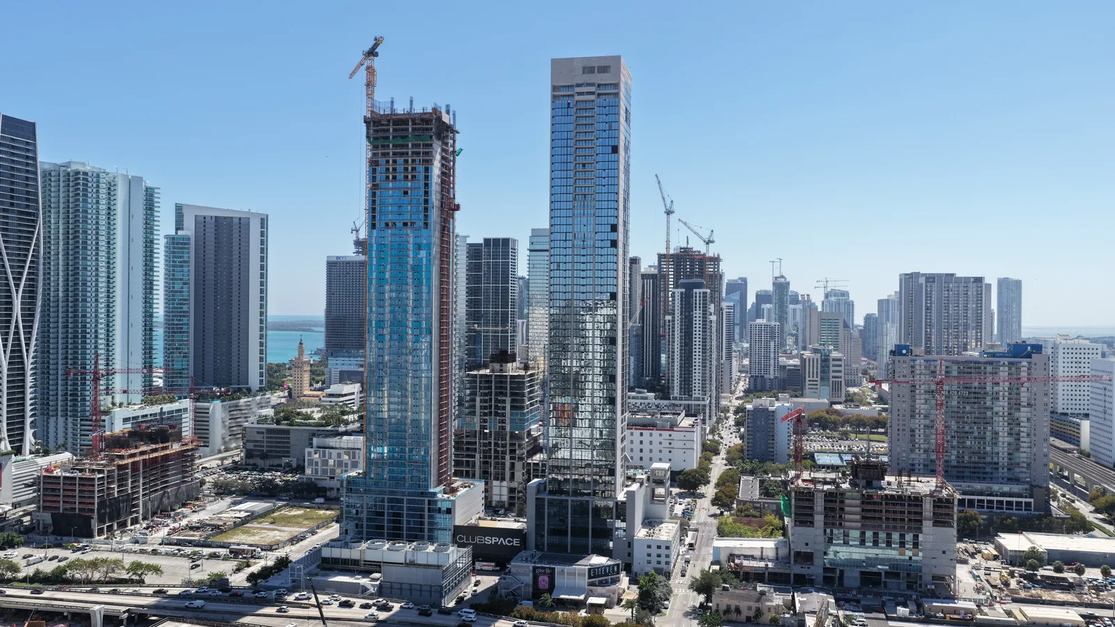 Eleven Hotel & Residences from the air