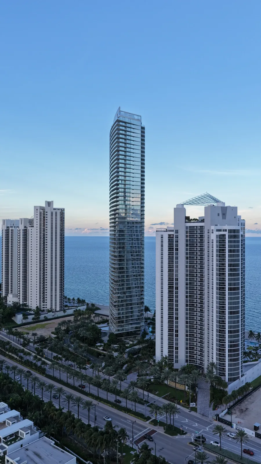 Residences by Armani Casa from the air
