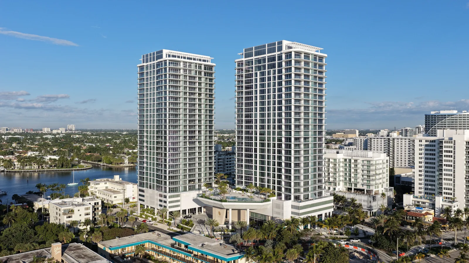 Selene Oceanfront Residences from the air