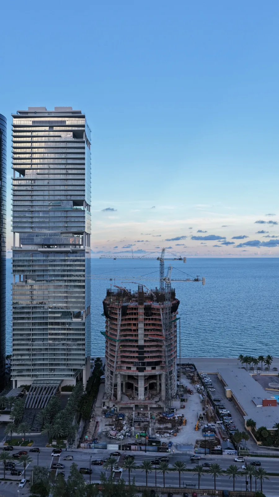 Bentley Tower Sunny Isles Beach from the air