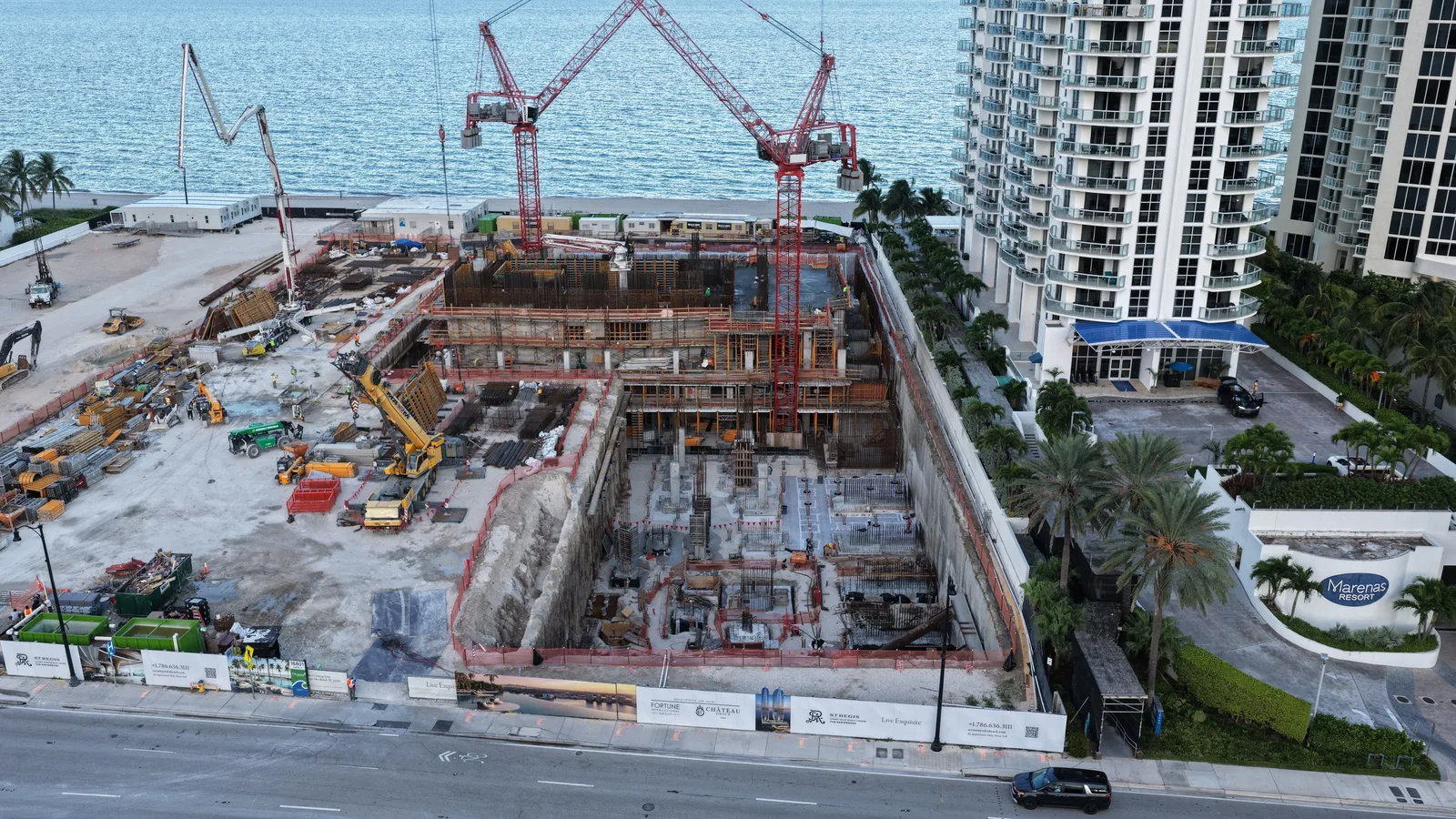 St Regis Residences Sunny Isles Beach from the air