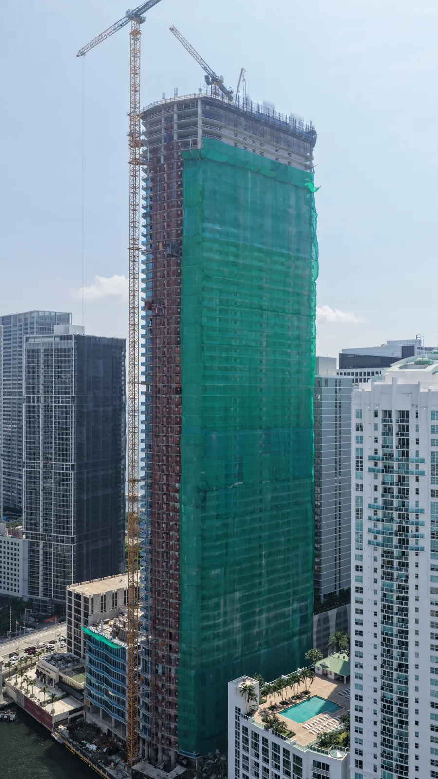 Baccarat Hotel & Residences Miami from the air